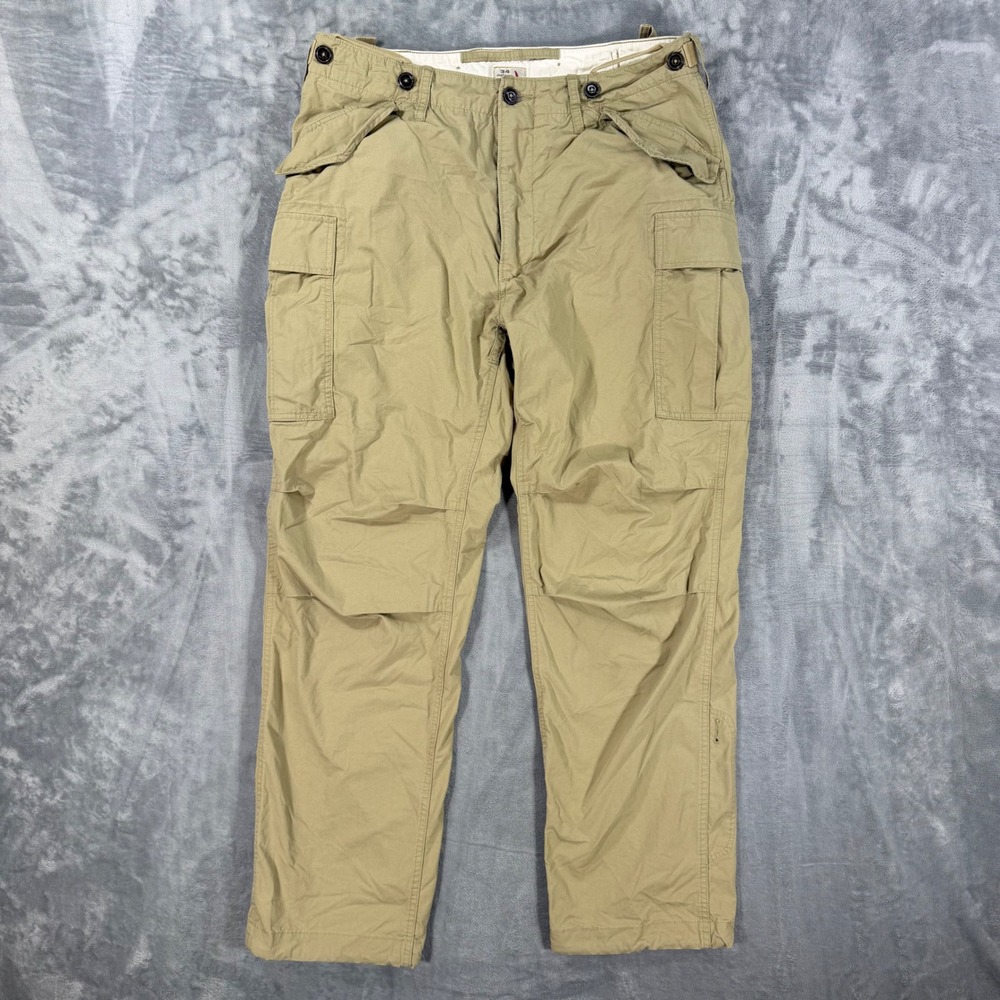 Relwen Military Cargo Pants Mens Size 34x30 Khaki Tan Cotton Nylon